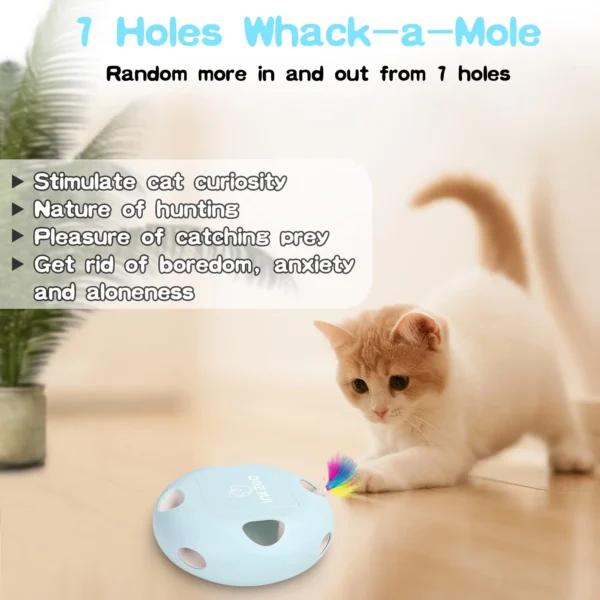 Interactive Whack-a-Mole Cat Toy detail view 4