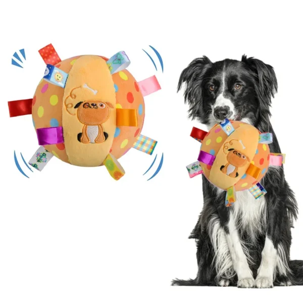 Durable Interactive Dog Ball with Bell | Polarix detail view 1