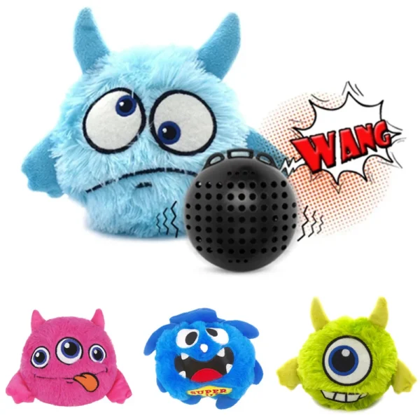 Bouncing Giggle Plush Dog Toy detail view 1