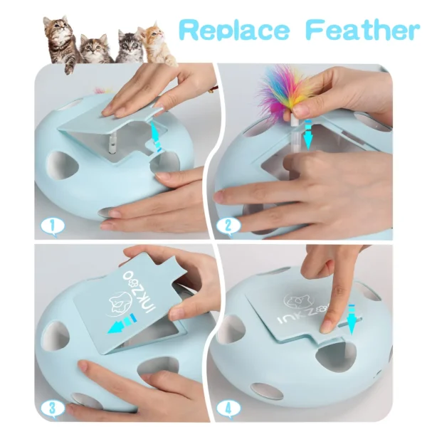Interactive Whack-a-Mole Cat Toy detail view 5